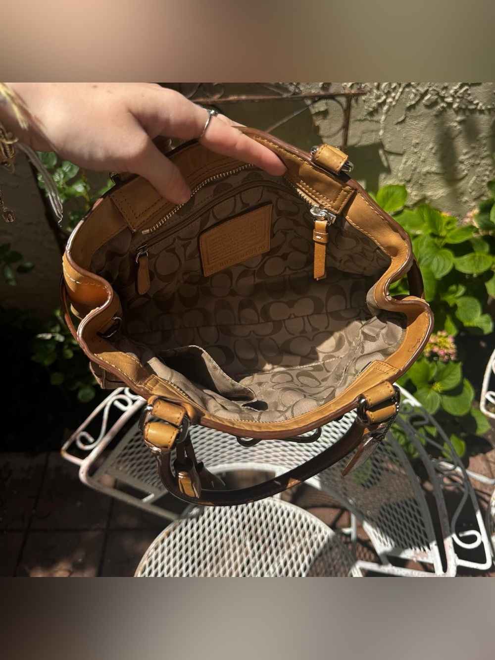 Coach Tan Hampton Shoulder Bag - Picture 6 of 8